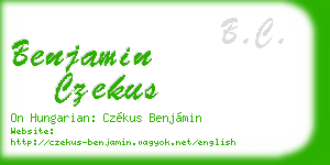 benjamin czekus business card